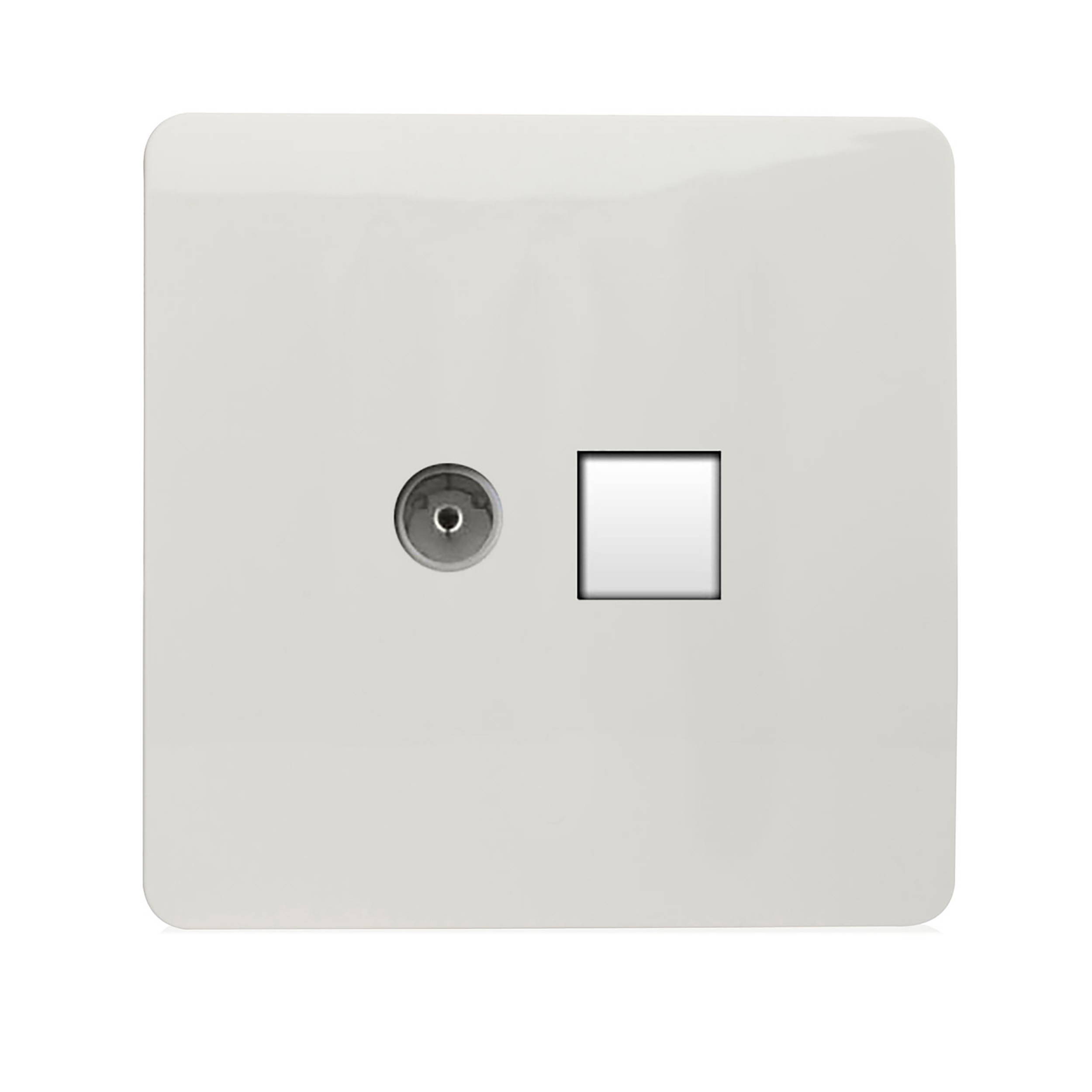 ART-TV+PCWH  TV Co-Axial & PC Ethernet Ice White